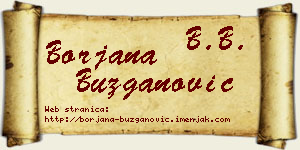Borjana Buzganović vizit kartica